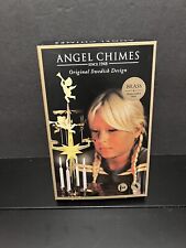 Vtg Original Swedish Design Christmas Angel Chimes Carousel Brass Holds 4 Candle picture