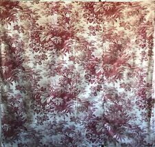 Antique Beautiful 19th C.French Cotton Printed Floral Scenic Toile Fabric (2569) picture