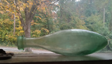 1840s LT GREEN EARLY SQUARE TAPERED LIP TORPEDO SODA BOTTLE DUG 1840s ST.LOUIS picture