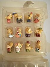 Vintage Lot of 12 Miniature Easter Tree Ornaments Easter Chicks picture