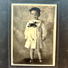 Victorian Cabinet Card Boy Sailor Toddler 2 Years Rosy Cheeks South Carolina picture