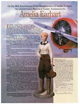 1989 Amelia Earhart Porcelain US Historical Society Vintage Print Advertisement picture