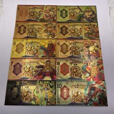 10 pcs One piece Gold Banknotes Cards Cartoon Banknote Anime Collectible picture