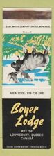 Matchbook Cover - Boyer Lodge Louvicourt QC WEAR Moose picture