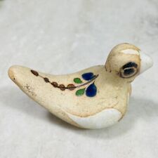 Vintage Mexican Tonala Dove Bird Figurine Pottery Folk Art Hand Painted Floral picture