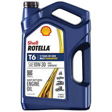 Shell Rotella T6 Full Synthetic 10W-30 Diesel Engine Oil, Wear Protection,1 Gal picture