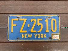 1972 New York State License Plate FZ 2510 picture
