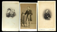 Lot of 3 Italy CDVs 1860s ID'd Italian Photographers picture