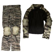 COMBO Military Tiger Stripe Camo Pants + KRYDEX Combat Shirt + elbow & kneepads picture