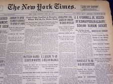 1933 JULY 11 NEW YORK TIMES - J. J. O'CONNELL JR. KIDNAPPED - NT 3868 picture