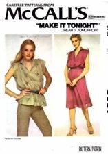 McCall's Sewing Pattern 6637 Misses Dress or Top Size Small picture