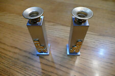 Set Of 2 Oppenheim 24k Gold Plated Jerusalem Candle Stick Holders picture