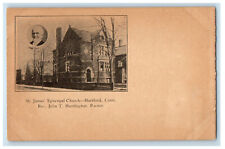 c1900s St. James Episcopal Church, Hartford Connecticut CT PMC Antique Postcard picture
