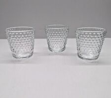 Set of 3 Hobnail Mexico Glass Candle Holder Votives (Mexico 7, 14, 25) picture