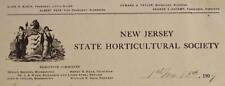 1909 New Jersey State Horticultural Society Letter to Member B7S4 picture