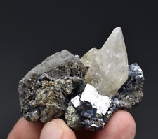 Calcite with Galena - Buick Mine, Iron Co., Missouri picture