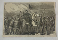 1864 magazine engraving ~ GENERAL GOUVERNEUR K WARREN Rallying Maryland picture