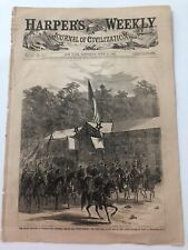 1865 Harpers Antique Print General Meade in The Army Grand Review Parade #9321 picture