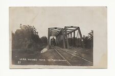 Vintage Postcard ** RPPC ** ICRR BRIDGE NEAR CENTRALIA ILLINOIS *IL *Train *RR picture