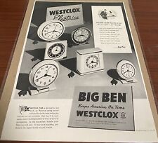 1940 WW2 Westclox Big Ben Clocks War-Time Restrictions  Vtg  Ad picture