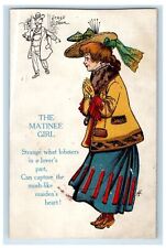 c1905 The Matinee Girl Dressed Big Hat Unposted Antique Postcard picture