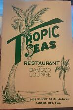 Vintage Panama City Florida Tropic Seas Restaurant Menu picture