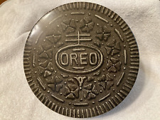 Vintage 1993 Nabisco Oreo Cookie Empty Metal Tin, Giant Round Oreo Storage picture