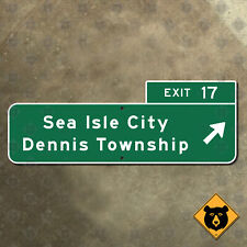 New Jersey parkway exit 17 Sea Isle City Dennis highway road sign Garden 27x10 picture