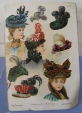 1897 The Delineator Fashionable Millinery Hats Page & Clarks O.N.T. Spool Cotton picture
