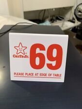 Classic Carl's Jr Table Tent Sign 69 picture