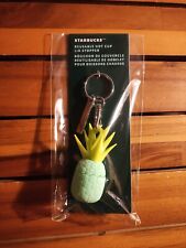 STARBUCKS KEYCHAIN REUSABLE HOT CUP LID STOPPER PINEAPPLE SUMMER 2024 NEW picture