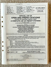 Official List of Open and Prepay Stations ICC OPSL 6000-H March 1987 picture