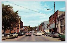 c1960s-70s~Cadiz Kentucky KY~Downtown Main Street~Bank~Rexall Drugs~VTG Postcard picture