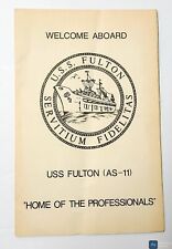 Late 1980s USS Fulton AS-11 Navy Ship Info Booklet Home Of The Professionals  picture