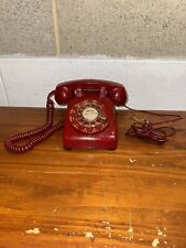 Vintage Bell System By Western Electric RED Rotary Desk Telephone 500 C/D picture