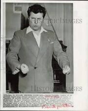 1957 Press Photo Pierre Poujade, French right-wing political party leader. picture