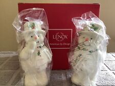 Lenox “Happy Holly Day” 2015 Snowman Salt And Pepper Shaker Set  picture