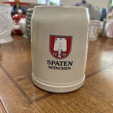 Spaten Munchen GS German Beer Stein Stoneware Mug 1/4 L West Germany Cremer picture