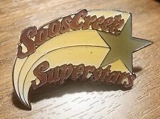 Vintage Soos Creek Elementary SUPERSTARS Lapel Hat Pin Kent Washington PTA Rare picture