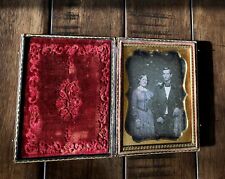 1/4 Daguerreotype Handsome Man & Pretty Woman, Husband and Wife Sealed picture