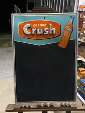 Vintage NOS Orange Crush Metal Menu Board Sign 27