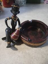 African Tribal Women with a Ashtray Figure Vintage (1) picture