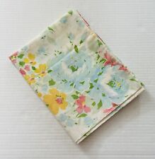 Vintage Montgomery Ward Muslin Standard Pillowcase Yellow Blue Pink Floral Print picture