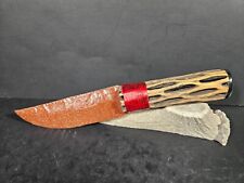 UNIQUE GOLDSTONE Knife with Cholla and Buffalo Horn~Renound Artist Kenny Hull picture