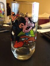 Smurfs Vintage Drinking Glass 1982 Peyo Collector's Gargamel and Azrael picture