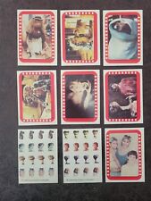 (3 sets) 1982 E.T The Extra-Terrestrial - Complete 9 Card Puzzle Sticker SET picture