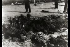 Stalag Tekla,near Leipzig,Germany,remains of dead bodies,April 1945,WWII picture