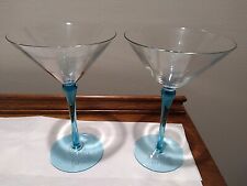 Set of 2 Bombay Sapphire Gin Cocktail Martini Glasses ~7