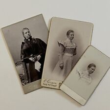 Antique CDV Cabinet Card Photograph Beautiful Charming Woman Sweden ID Carlson picture