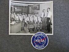 1965 NASA SECURITY BRANCH VECTOR MEATBALL PATCH + BLACK/WHITE PHOTO W/PATCH*RARE picture